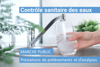 Contrôle sanitaire des eaux : Marché public "Prestations de prélèvements et d’analyses"