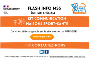 FLASH INFO MSS-Edition spéciale Communication Maisons Sport Santé : téléchargez le kit
