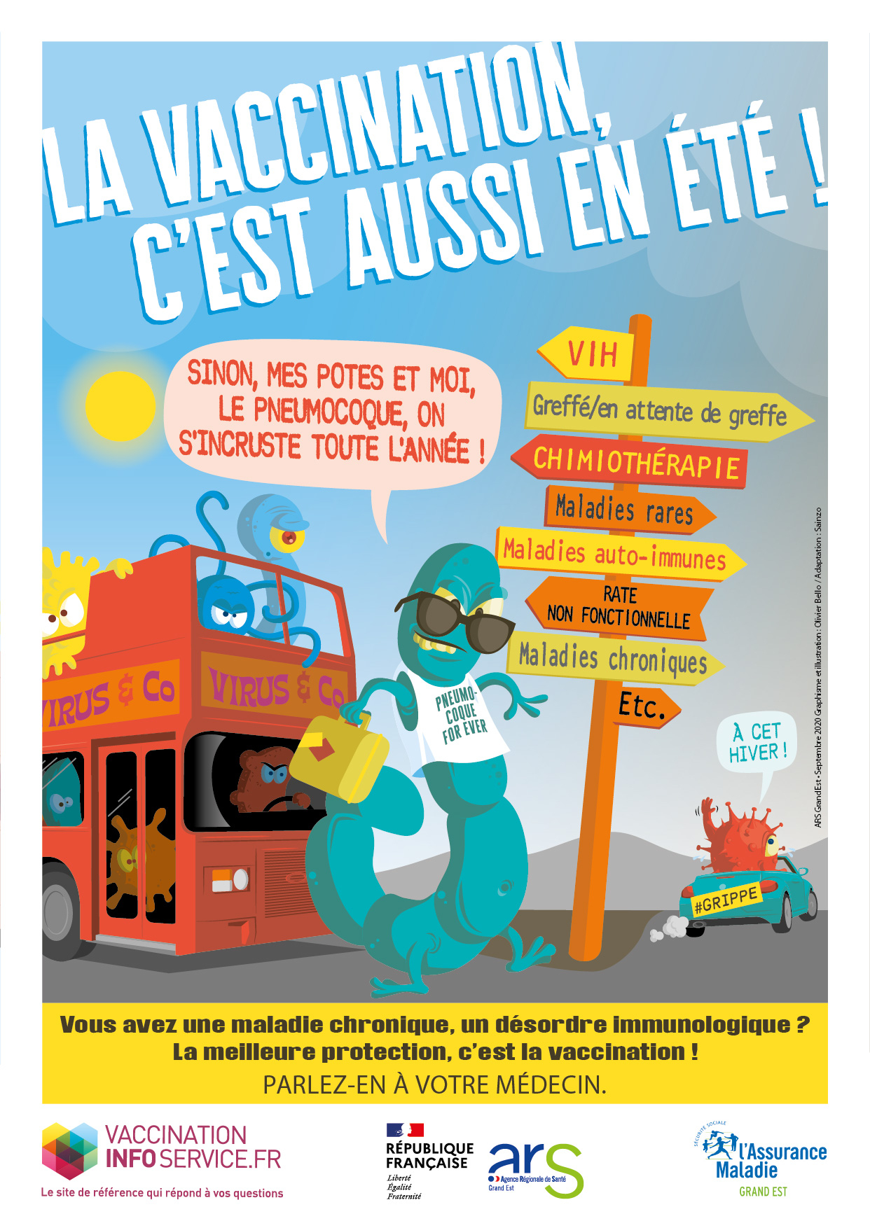 Vaccination immunodéprimé-Affiche Eté