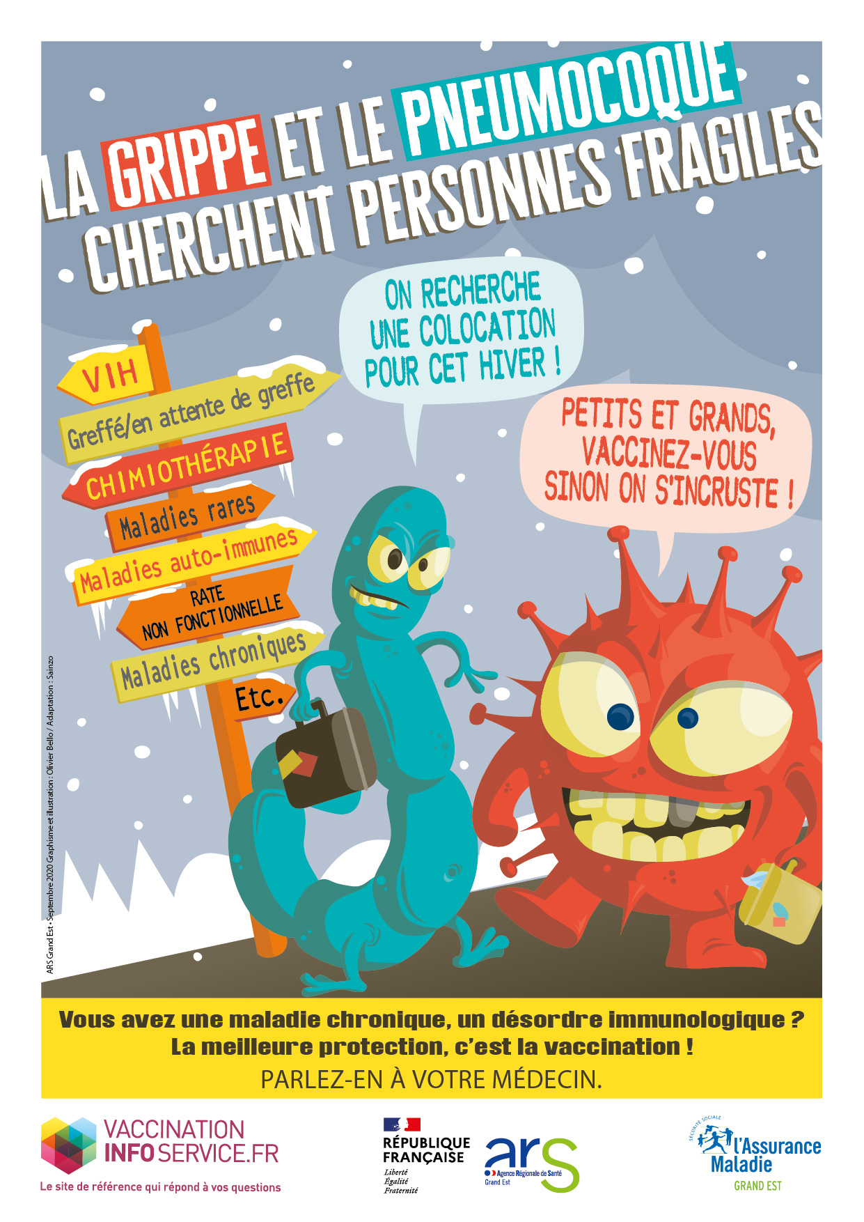 Vaccination immunodéprimé-Affiche Hiver