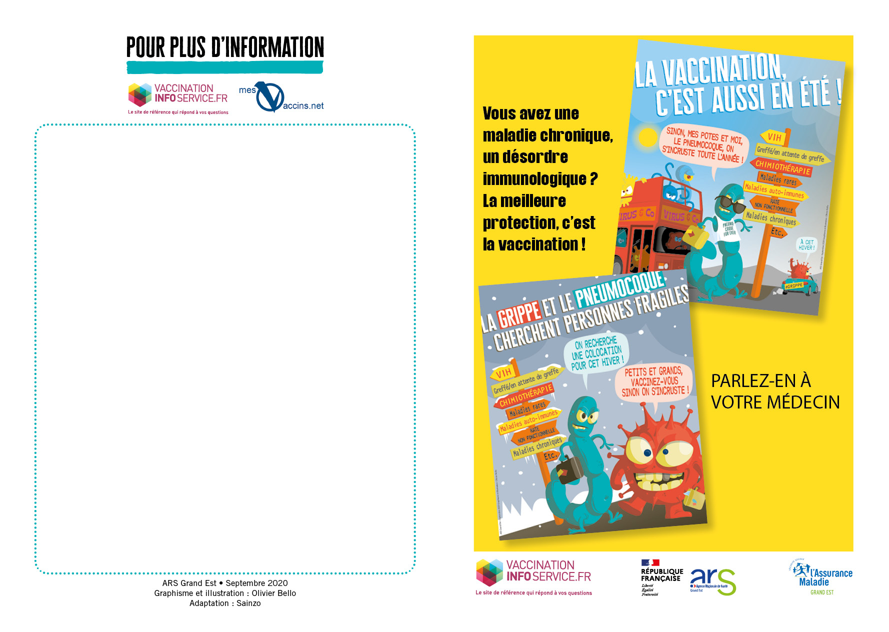 Vaccination immunodéprimé-Dépliant Grand public recto