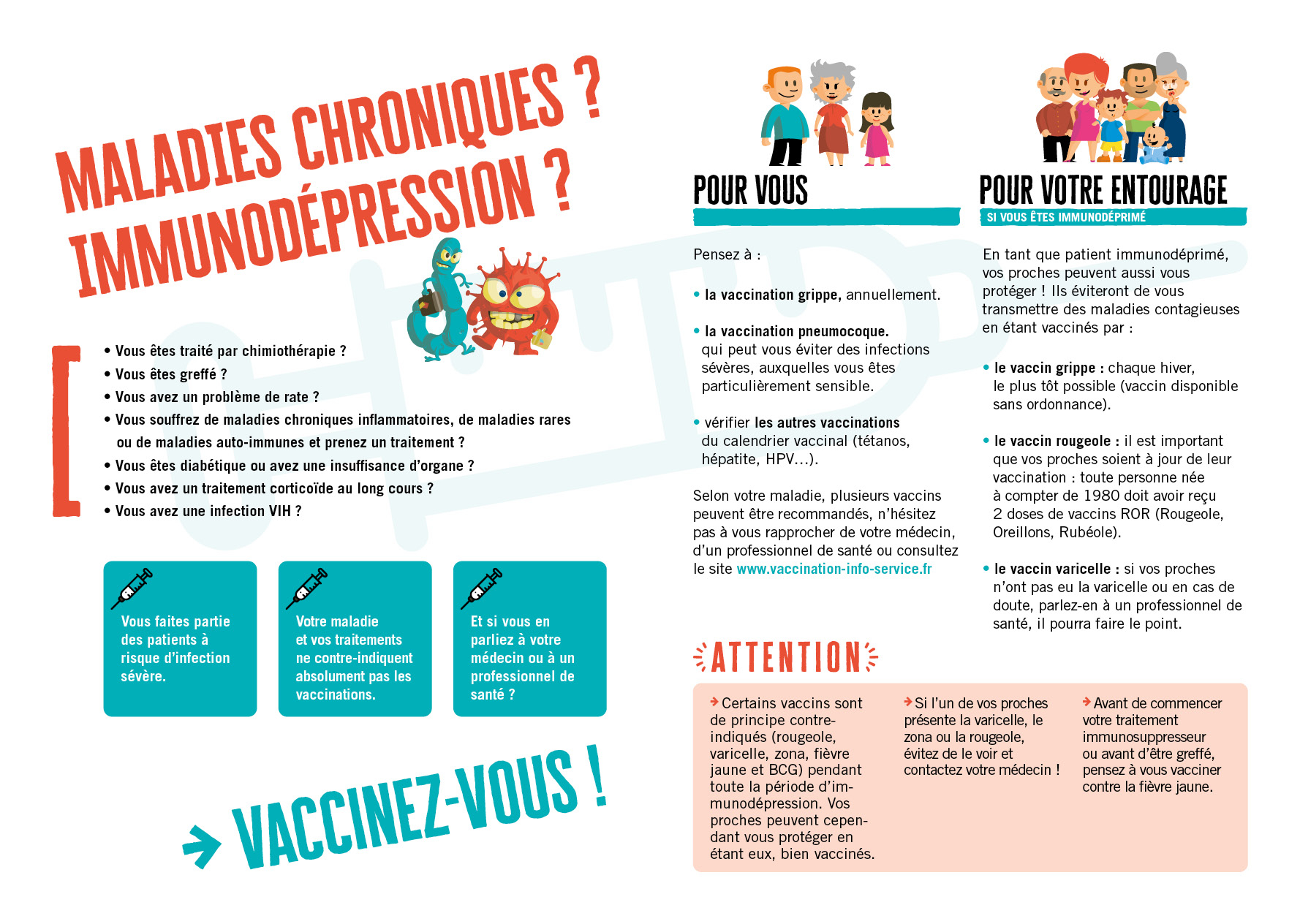 Vaccination immunodéprimé-Dépliant Grand public verso