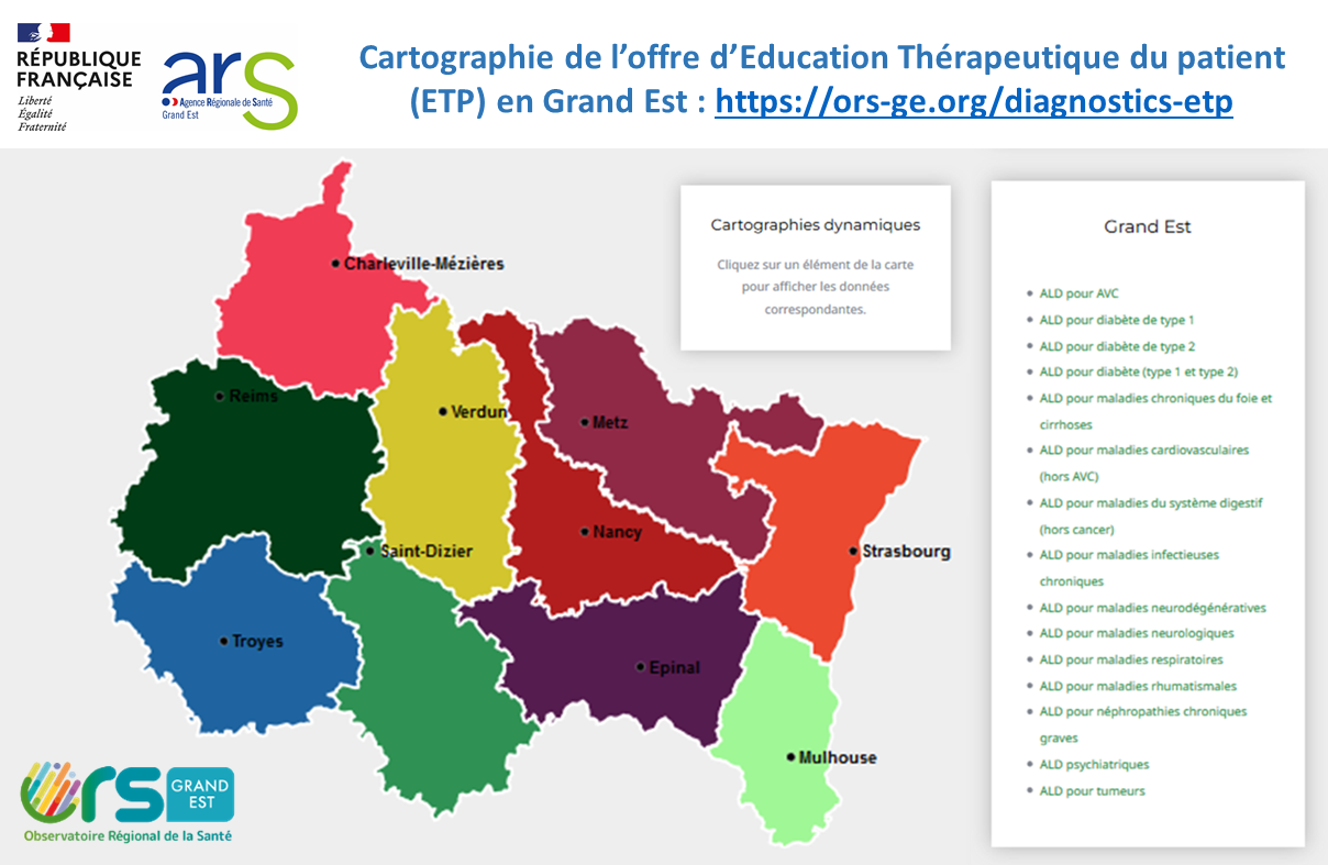 Cartographie de l’offre d’Education Thérapeutique du patient (ETP) en Grand Est 