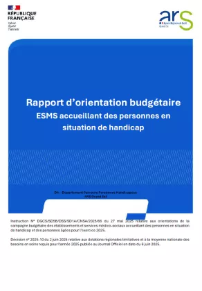Rapport d’orientation budgétaire : ESMS accueillant des personnes en situation de handicap