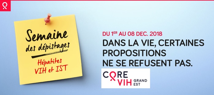 Semaine dépistages Grand Est VIH-Sida 2018