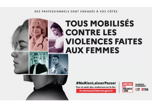 Encart "Tous mobilisés contre les violences faites aux femmes"