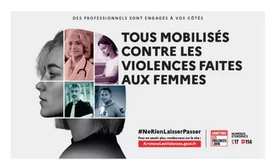 Encart "Tous mobilisés contre les violences faites aux femmes"