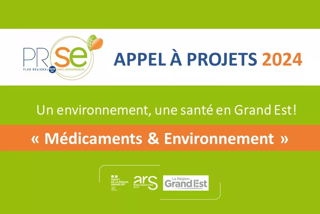 PRSE Grand Est : appel à projets 2024 "Médicaments et Envronnement"