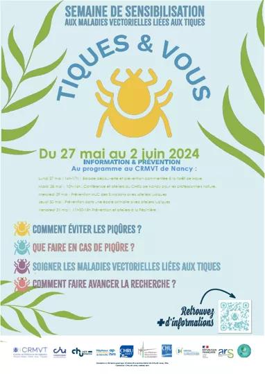 Affiche Programme Tiques & Vous CRMVT Nancy 2024