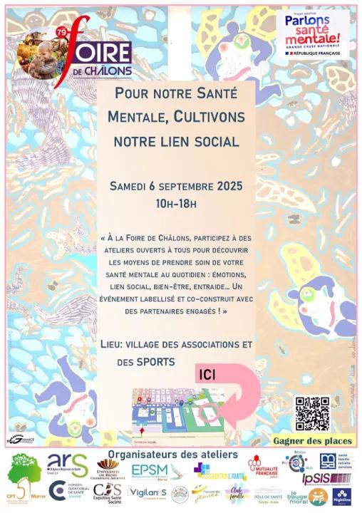 Affiche Foire de Chalons Forum Santé Mentale 6.09.2025