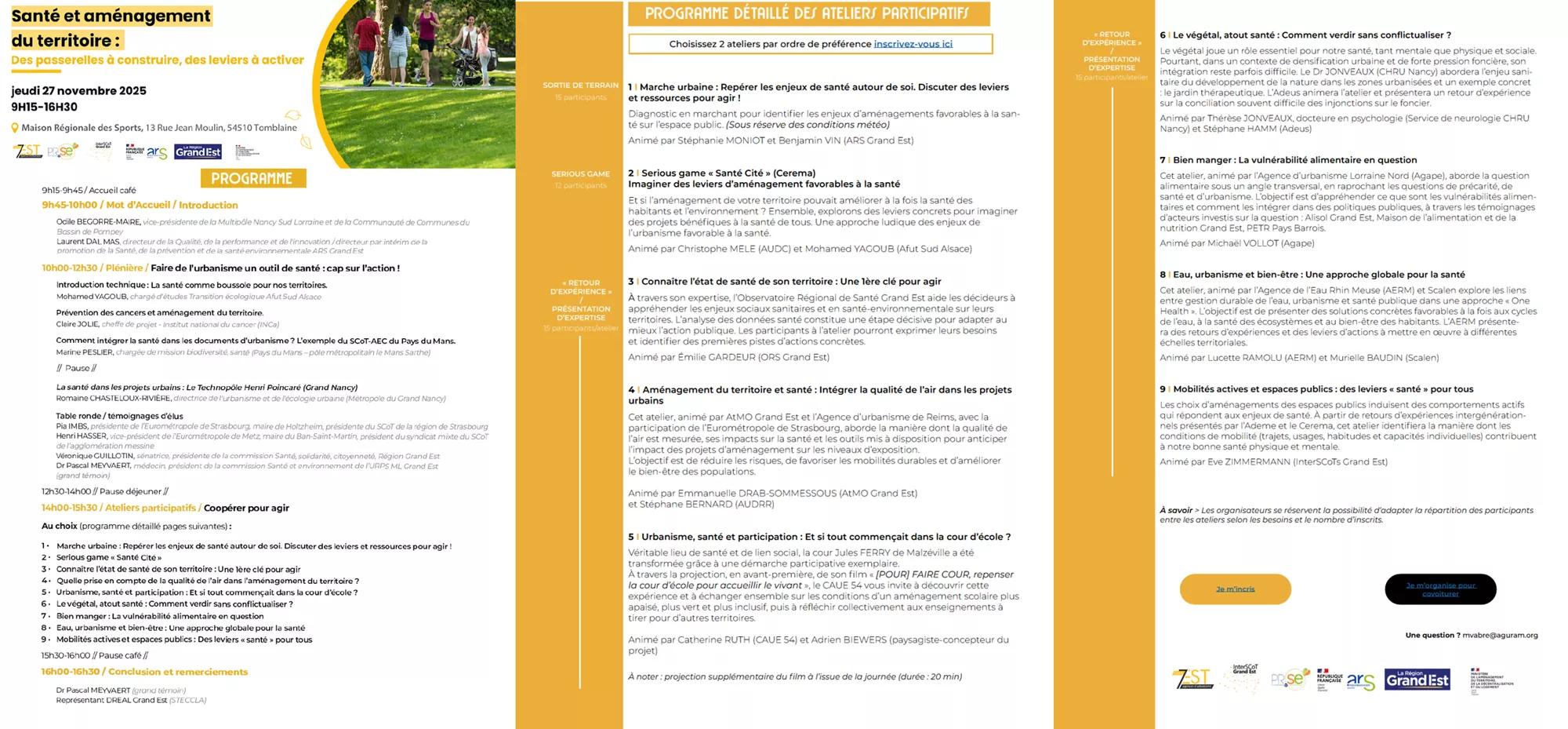 Séminaire " Santé & aménagement du territoire : des passerelles à construire, des leviers à activer ! "