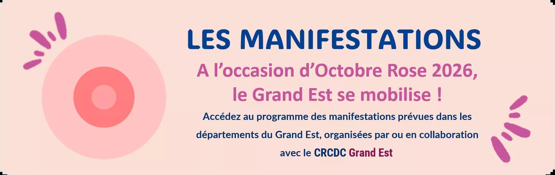 Bannière Octobre Rose Manifestations 2026