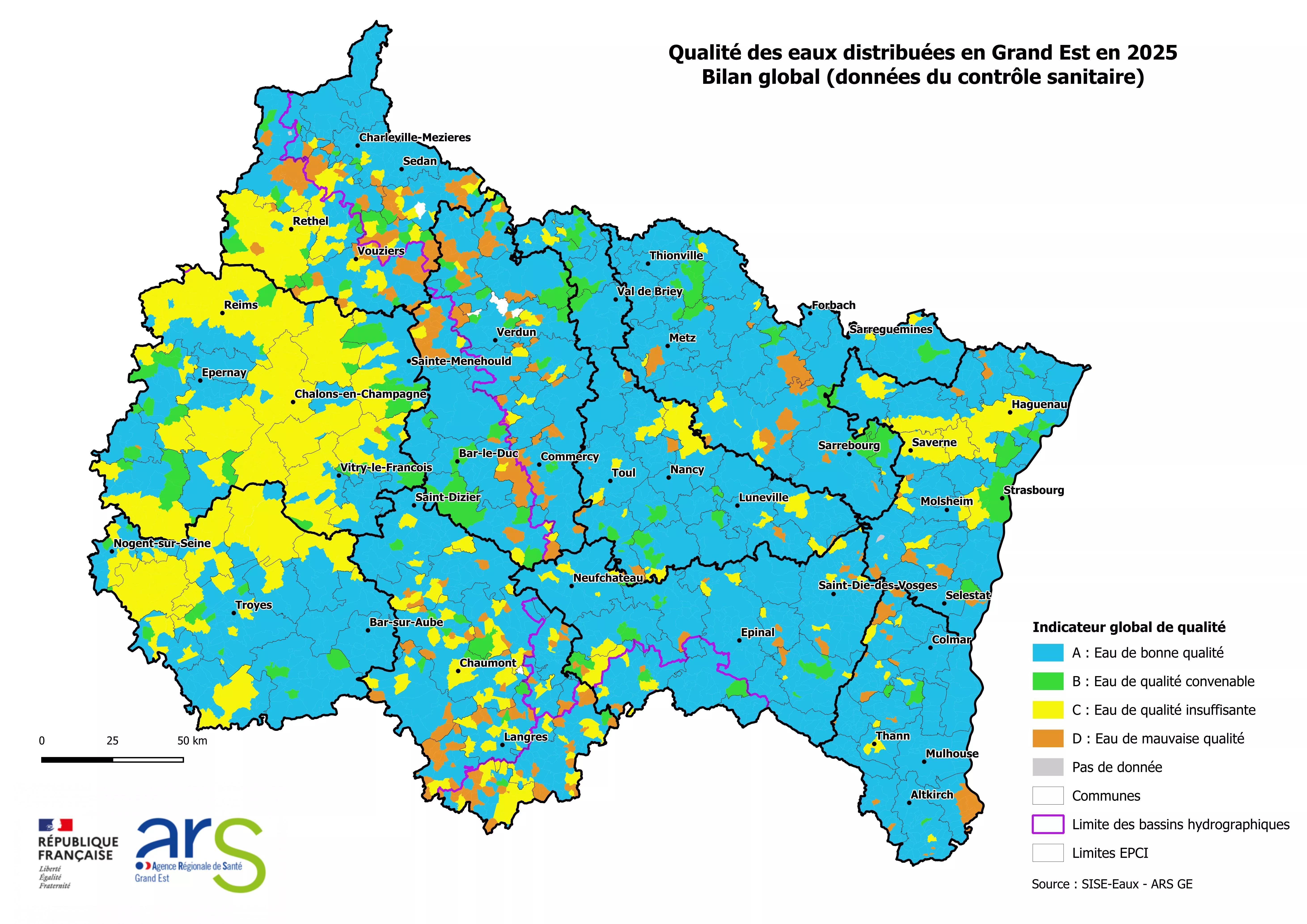 Qualité des eaux GE | Indicateur global EPCI BILAN 2025