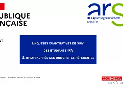 Enquêtes quantitatives de suivi des étudiants IPA et miroir auprès des universités référentes