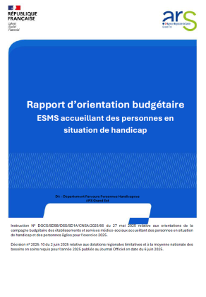 Rapport d’orientation budgétaire : ESMS accueillant des personnes en situation de handicap