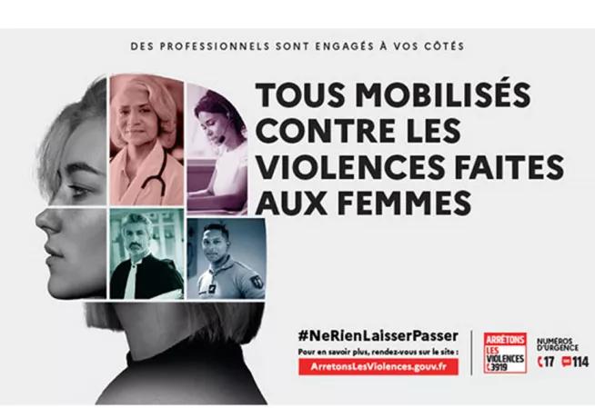 Encart "Tous mobilisés contre les violences faites aux femmes"