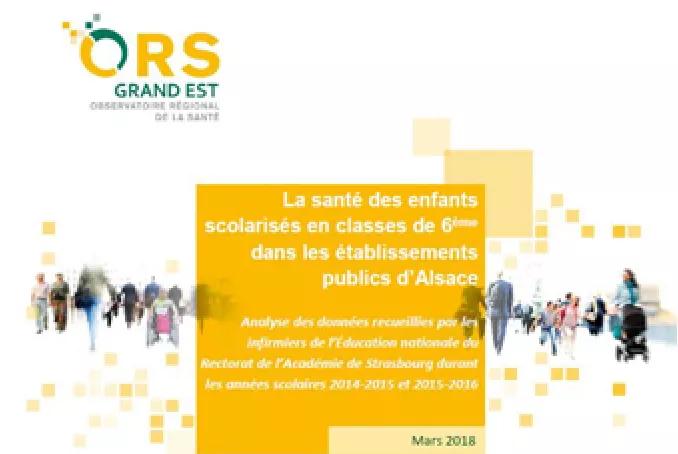 ORS RAPPORT SANTE ENFTS 6ème ALSACE
