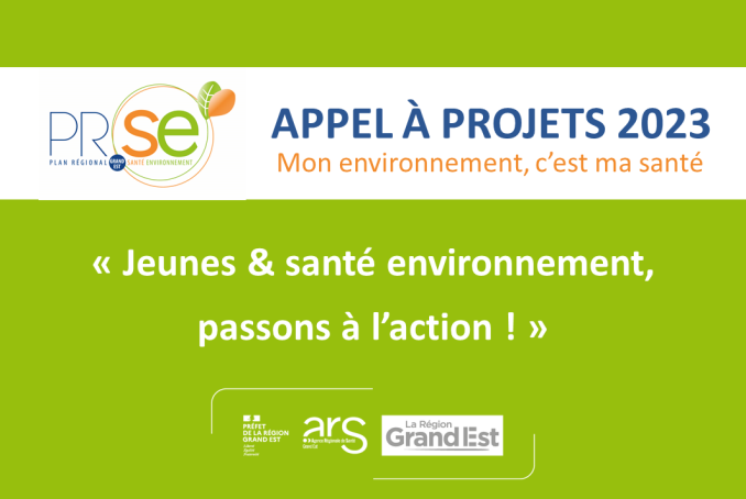 Appel à projet Plan Régional Santté Environnement Grand Est 2023