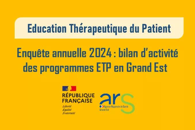 Enquête annuelle Bilan Education Thérapeutique du Patient (ETP) 2024