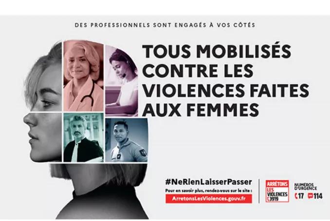 Encart "Tous mobilisés contre les violences faites aux femmes"
